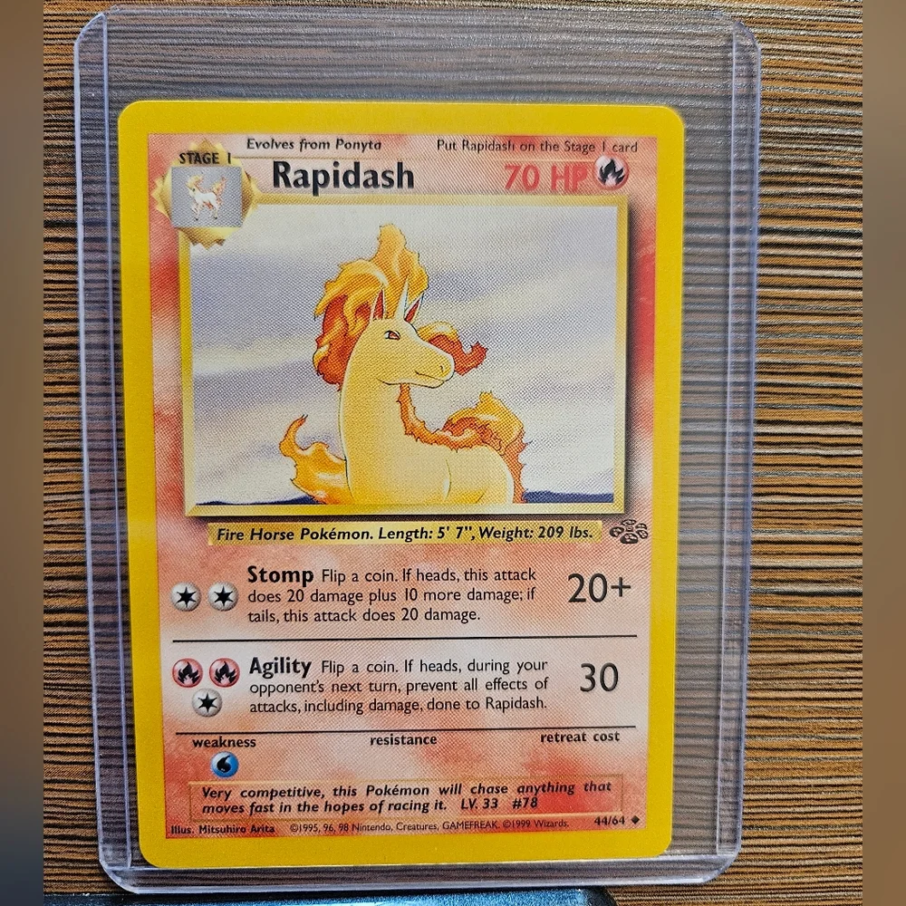 Pokemon Rapidash 44/64 Jungle Trading Card
